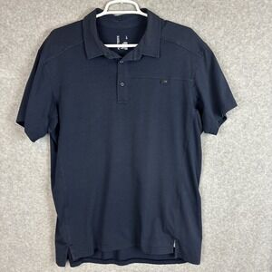 Arc'teryx Shirt Mens Large Blue Captive Short Sleeve Performance Golf Stretch